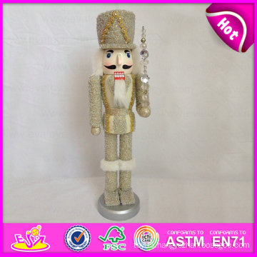 2015 Wooden Toy Christmas Nutcracker Soldier, 38 Cm Wooden Trumpet Soldier Nutcracker Toy, Hand Painted Wooden Nutcracker W02A069b